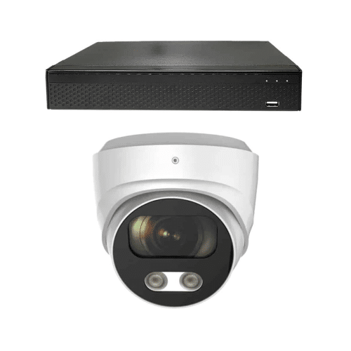 Beveiligingscamera set - 1x Audio Dome camera - QHD 2K - Sony 5MP - Wit