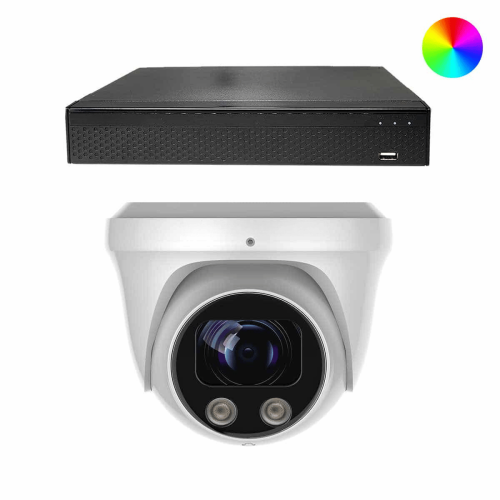 Beveiligingscamera set - 1x Full Color Dome camera - UltraHD 4K - Sony 8MP - Wit (1)