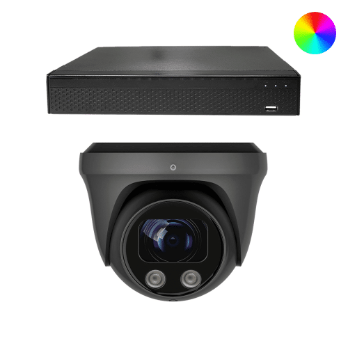 Beveiligingscamera set - 1x Full Color Dome camera - UltraHD 4K - Sony 8MP - Zwart