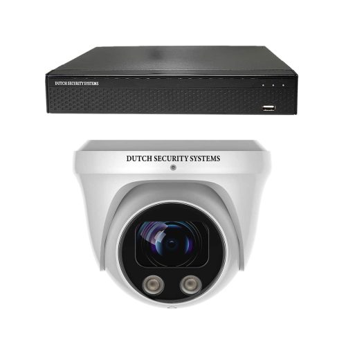 Beveiligingscamera set - 1x PRO Dome camera - UltraHD 4K - Sony 8MP - Wit
