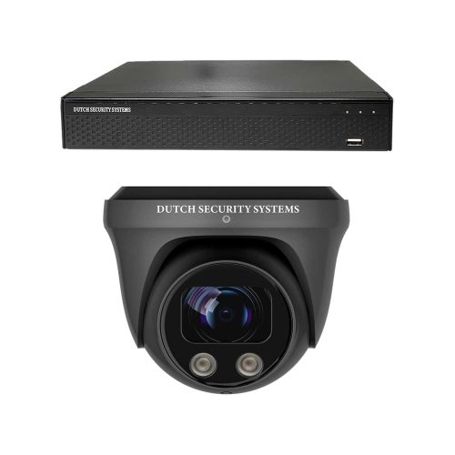 Beveiligingscamera set - 1x PRO Dome camera - UltraHD 4K - Sony 8MP - Zwart