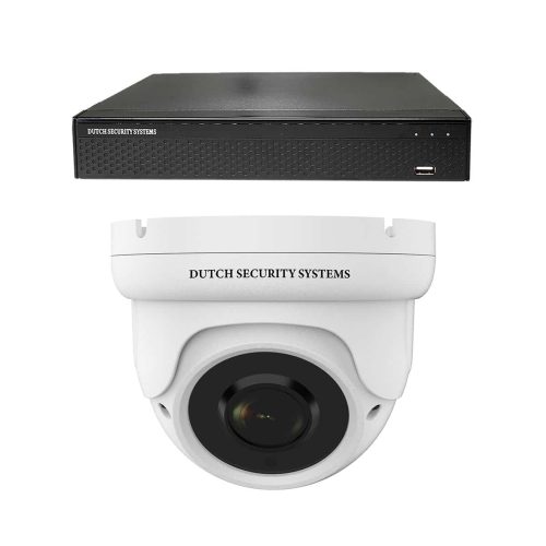 Beveiligingscamera set - 1x Dome camera - QHD 2K - Sony 5MP - Wit