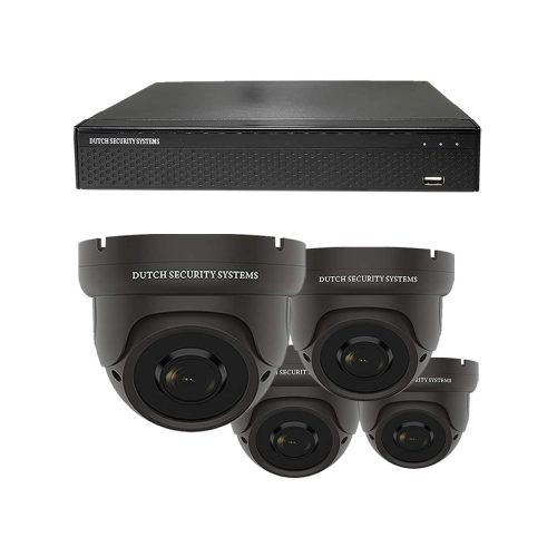 Beveiligingscamera set - 4x Dome camera - QHD 2K - Sony 5MP - Zwart