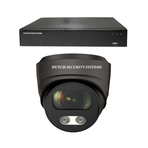 Draadloze beveiligingscamera set - 1x Audio Dome camera - QHD 2K - Sony 5MP - Zwart