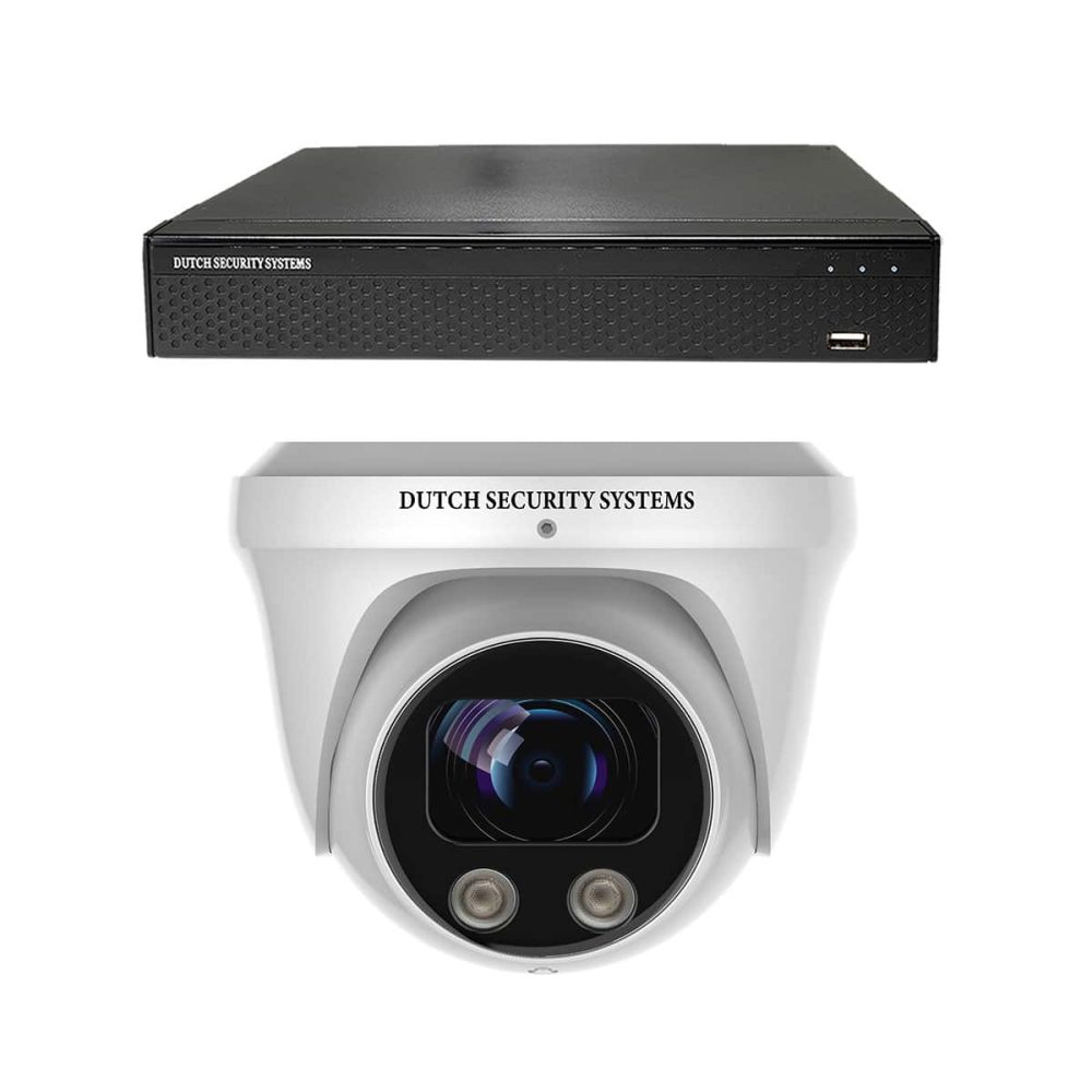 Draadloze beveiligingscamera set - 1x PRO Dome camera - QHD 2K - Sony 5MP - Wit