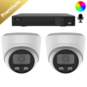 2x Sony Dome Premium Full Color 4K bewakingscamera wit. bekijk uw camera beelden in kleur door de full color technologie. ook helder geluid door de ingebouwde microfoon. een uitstekende camera beveiliging met de premium bewakingscamera.