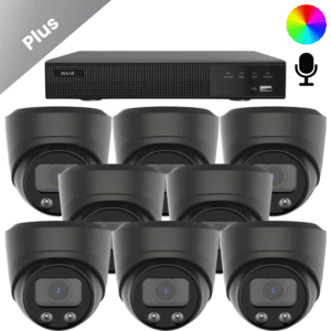 set met 8x de AI-ISP full color camera. Voor een scherp zicht met 24/7 kleurenbeeld