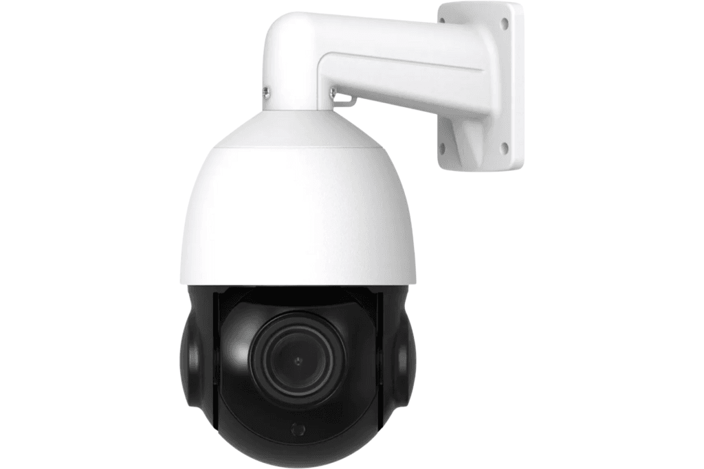 de PTZ bewakingscamera is perfect geschikt voor de beveiliging van grote opervlakten. deze camera kan tot 100x inzoomen. ook kan beveiligingscamera 360 graden draaien en mensen volgen. dit kan gedaan worden door een patroon in te stellen of de camera op volgen te zetten. de beveiligingscamera is ook uitstekend geschikt om te gebruiken bij een lange oprit of een ingang die ver weg is.