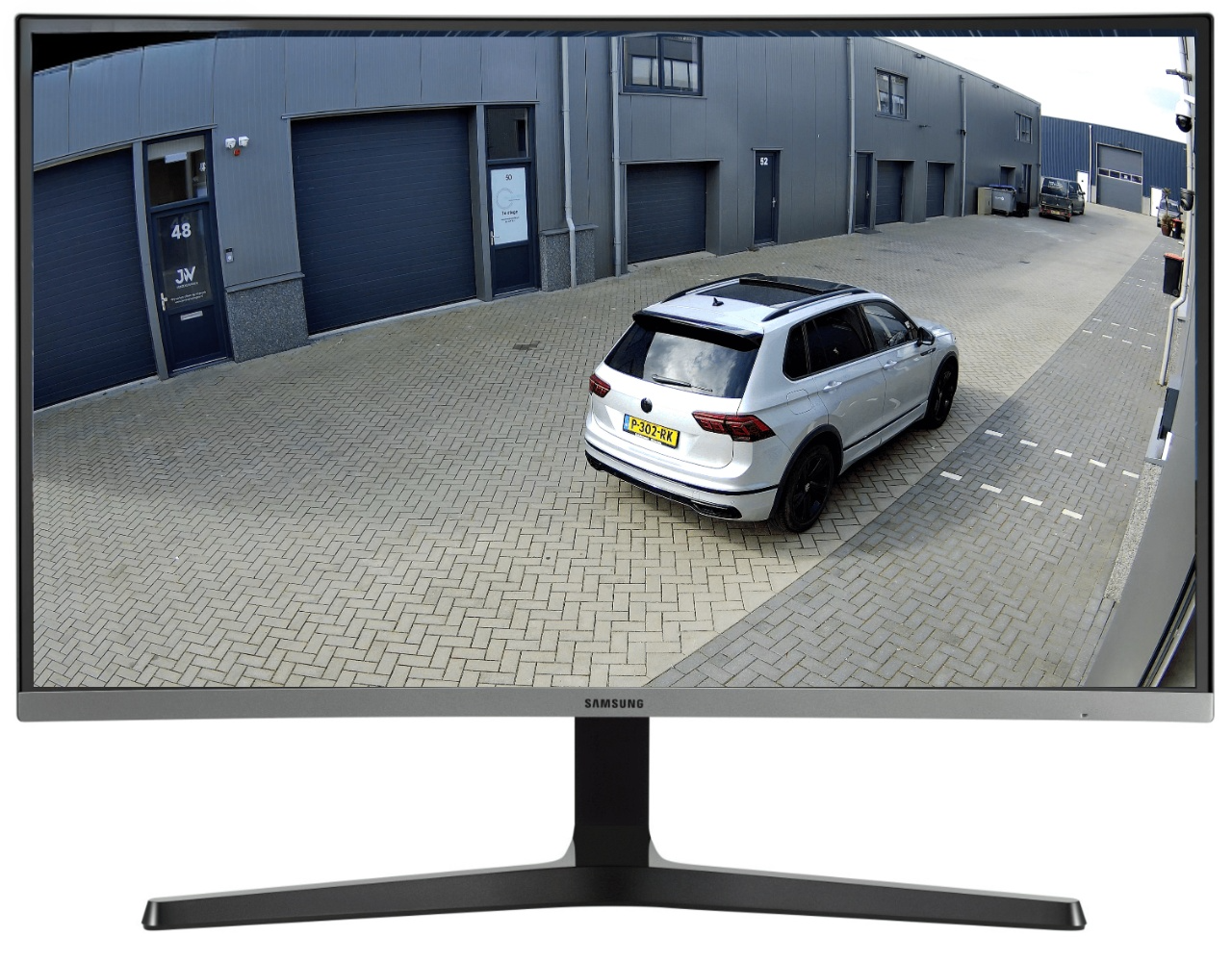 Beveiligingscamera op een monitor